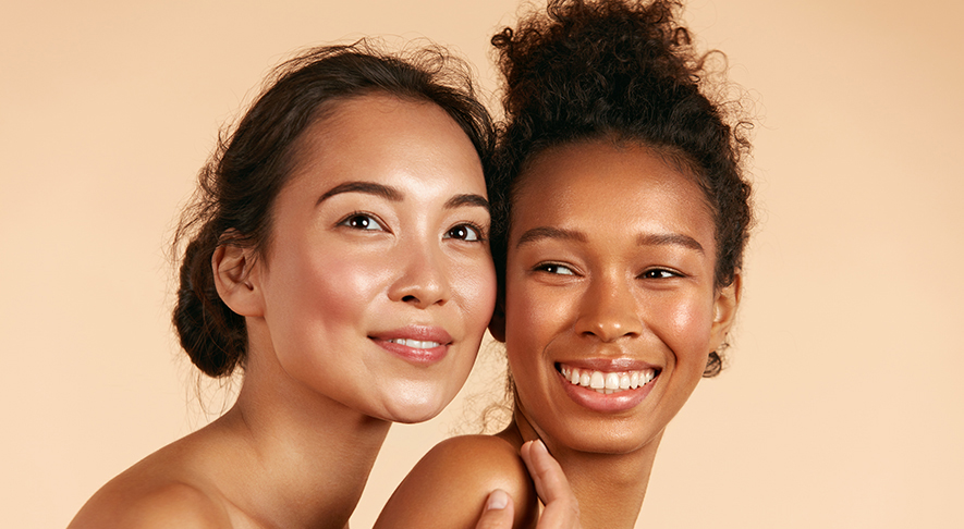 photo of two beautiful ladies with glowing skin